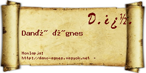 Danó Ágnes névjegykártya