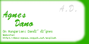 agnes dano business card